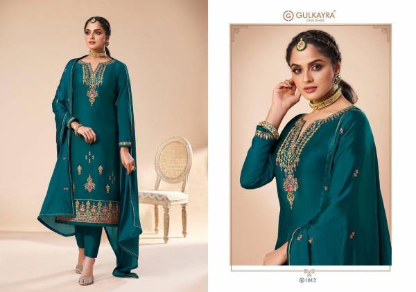 Gulkayra Shehnaaz Latest Designer Festive Wear Silk Churidar Salwar Suit Collection