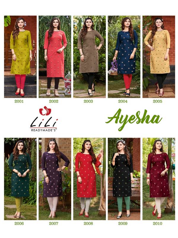 Lili Ayesha Latest Designer Casual Wear Slab Cotton Kurtis Collection
