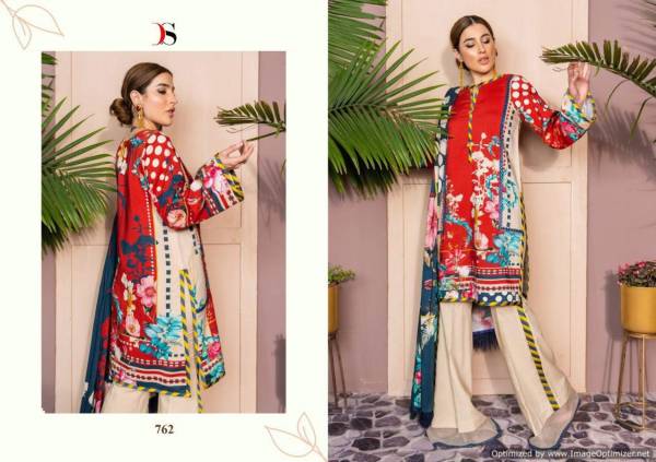Deepsy Firdous Latest Designer Cotton Pakistani Suits Collection With Mal Mal Dupatta
