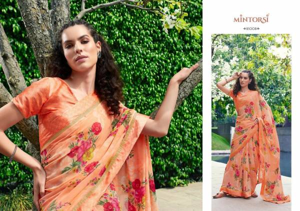 Tejal Mintorsi Weightless with satin lace and satin blouse Printed Designer Daily Wear and Party Wear Saree Collections