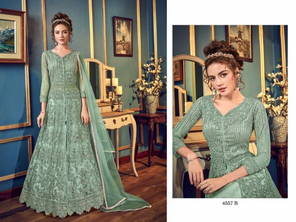 Julia Super Hit 4557 Colors Latest Heavy Embroidery Work Designer Wedding Wear Salwar Suit Collection