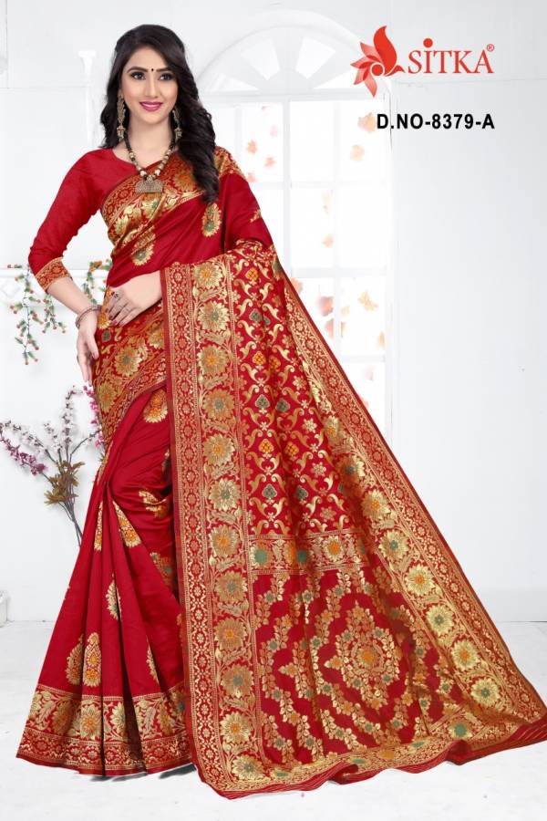 Haytee Lilly 8379 Exclusive Designer Festive Wear Handloom Cotton Silk Saree Collection