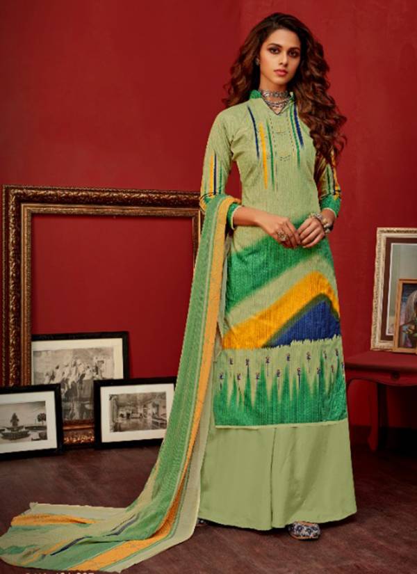 Digital Printed Daily Wear New Fancy Pure Cotton Palazzo Suits Collection