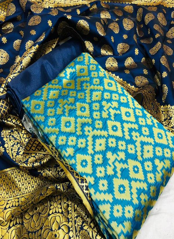 Designer Suit 8 Latest Festival Wear Banarasi Jacquard Dress Material Collection
