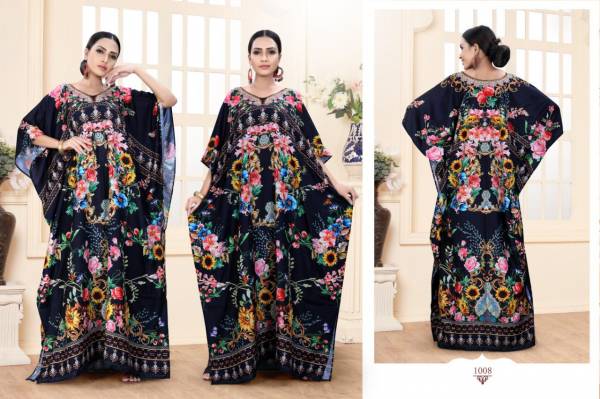 JUGNII GAZAL-THE KAFTAN COLLECTION VOL-19 LATEST DESIGN AND SMOOTH SHIMMER COTTON FABRIC  