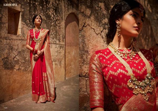Kimora Heavy Wedding Wear Fancy Designer Silk Saree Collection