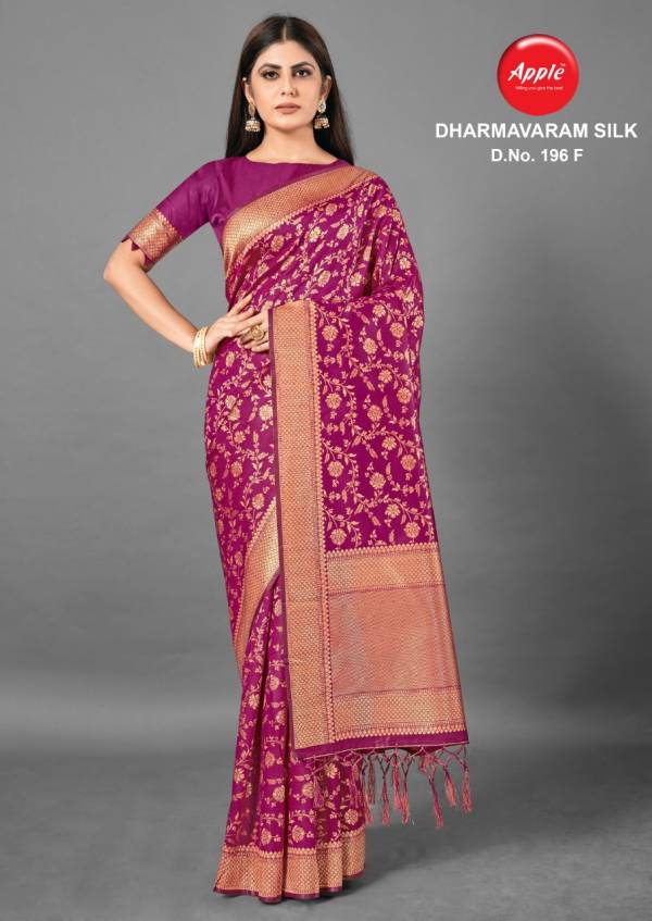 Apple Dharmavaram 196 Silk Fancy Festive Wear Saree Collection
