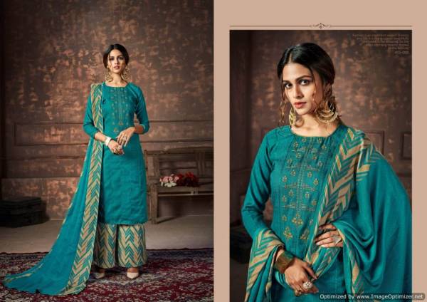 Belliza Nizam E Patiala Exclusive Designer Piece Kashmiri Embroidery Worked Pure Pashmina Dress Material Collection With Pure Pashmina Shawl With Four Side Lace Dupatta 