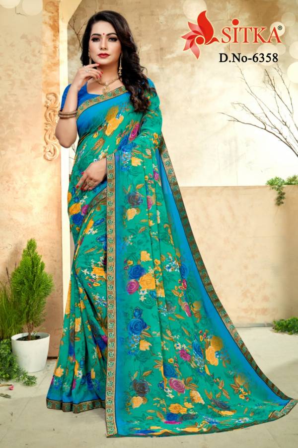 Kohinoor Marble Latest Daily Wear Chiffon Printed Bordered Saree Collection 