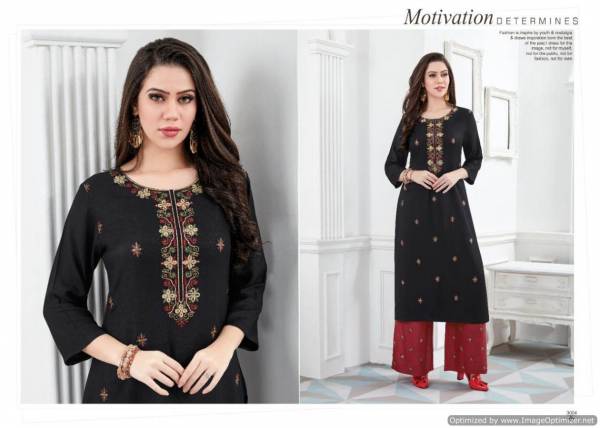 Quick Pashmina Winter Collection Of Kurtis and Plazzo With Work 