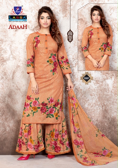 Lassa Adaah Latest Daily Wear Printed Pure Cottom Dress Material Collection 