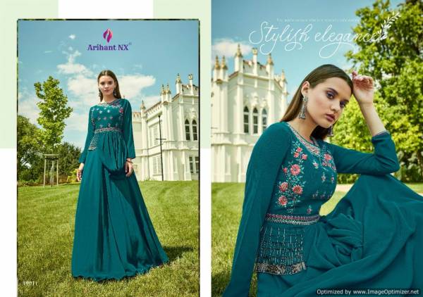 Arihant Heavy Designer Rich Look Party Wear Gown Collection With Malai Crape Inner