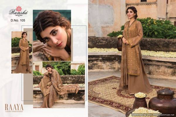 Ramsha Raaya Latest Heavy Designer Festive Wear Jam Silk  with heavy Embroidery work Salwar Suit Collection 