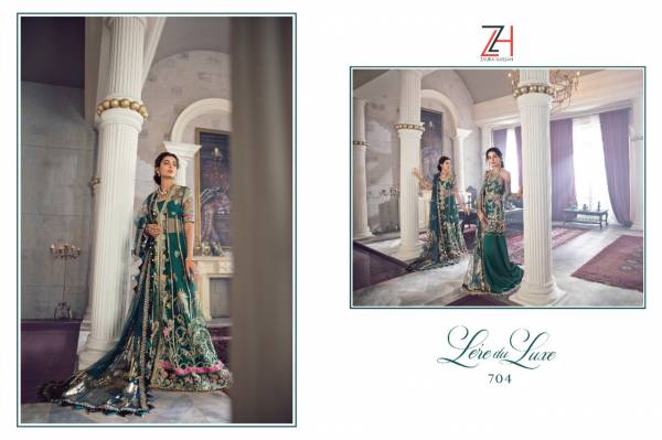 Zaura Hassan Leredu Luxe Latest Designer Heavy Butterfly Net With Heavy Embroidery Work Salwar Suit Collection 