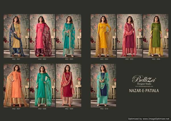 Belliza Nazar E Patiala 4 Latest Designer Pure Jam Cotton With Kashmiri Embroidery Work Nazneen Dupatta 