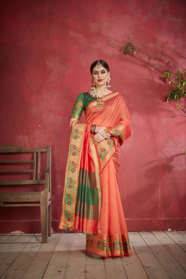 Latest Collection Of Crystal Silk Party Wear Saree 