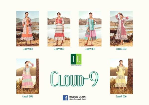 Hirwa Cloud 9 Latest Fancy Heavy Designer Festive Wear Kurtis Collection 
