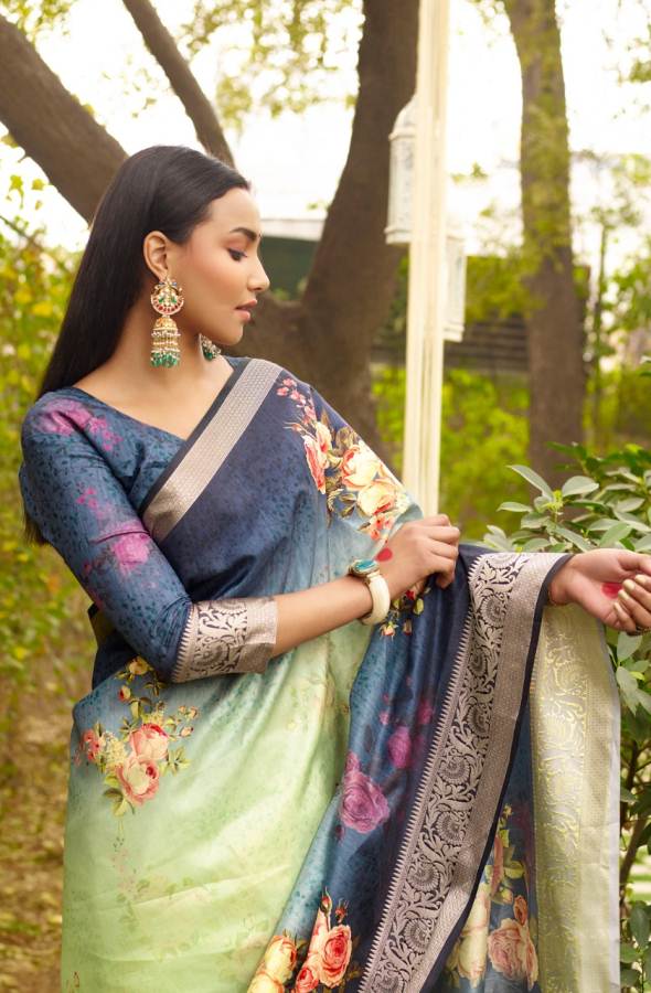 Shangrila Nitara Digital Latest Collection of Designer Printed Silk Saree 