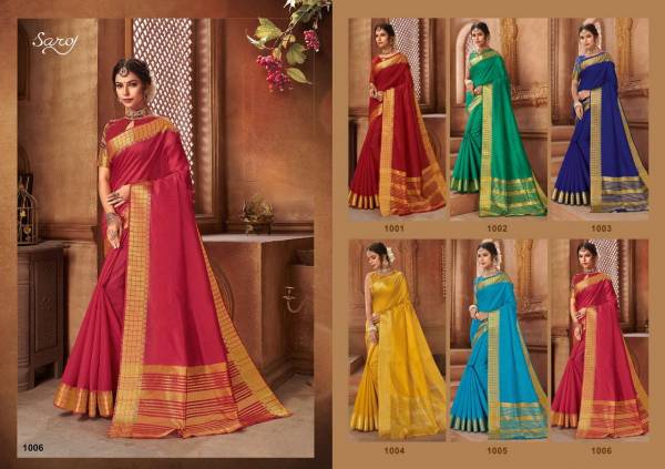 Saroj Madhuvan Wedding Wear Designer Cotton Party Wear Saree Collections