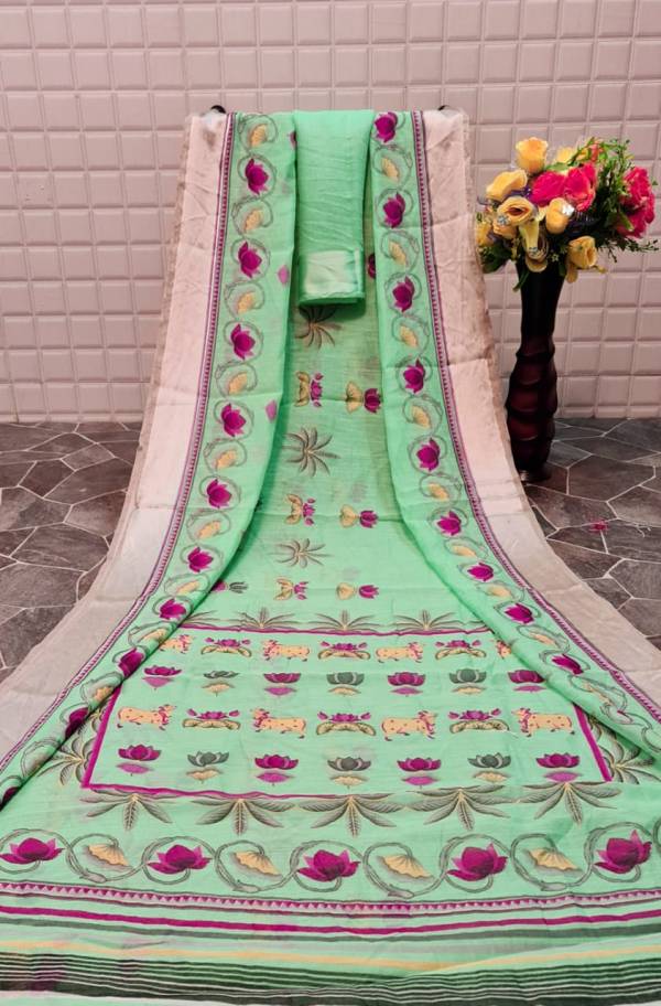 Mahek 3 Latest Daily Wear Casual Wear Printed Linen Cotton Saree Collection 