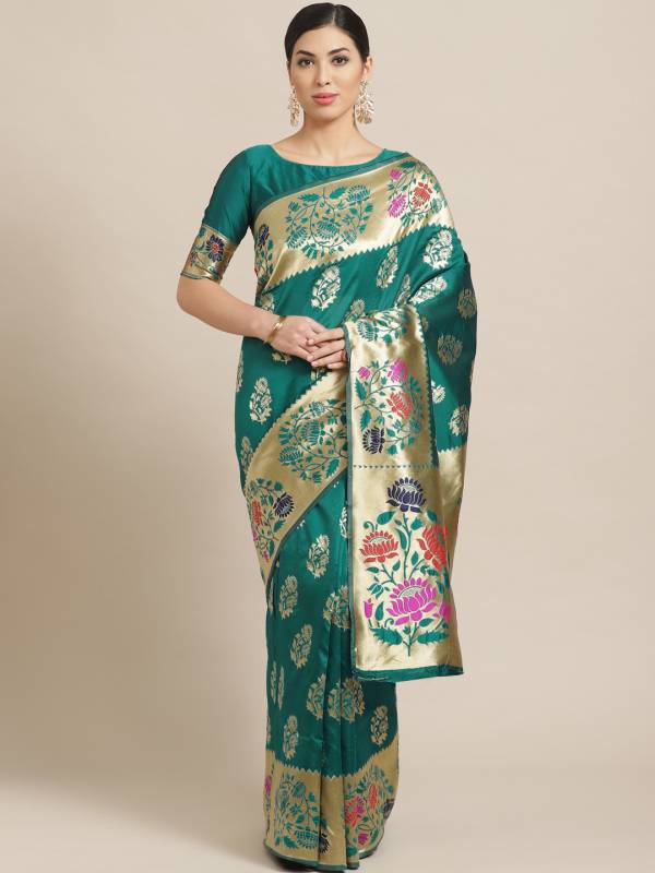 New Designer Heavy Rich Look Pallu Banarasi Silk Saree Collection 