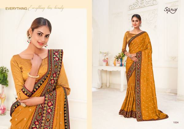 Saroj Tamanna Fancy Latest Festive Wear Khumari Silk With Embroidery Saree Collection