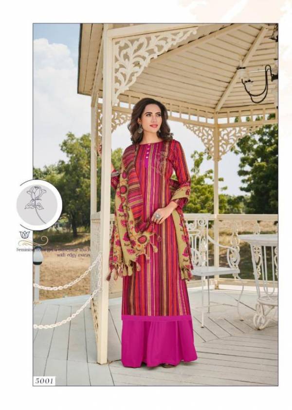 Roli Moli Minar Designer Pure Pashmina Jacquard  Print With Fancy Embroidery Work Dress Material Collection 