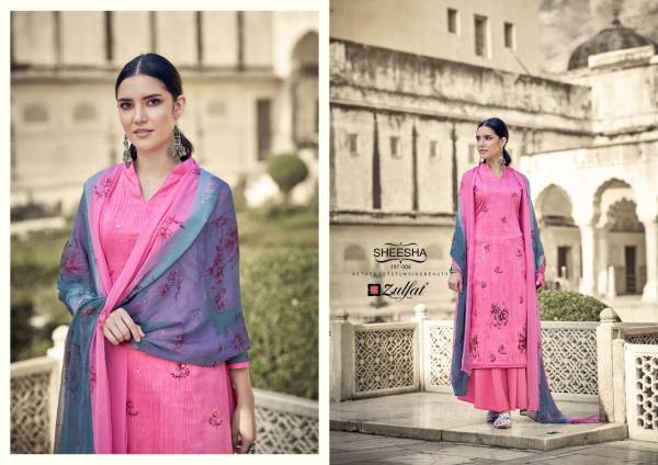 Zulfat Sheesha Casual Wear Jam Cotton Printed Dress Material Collection