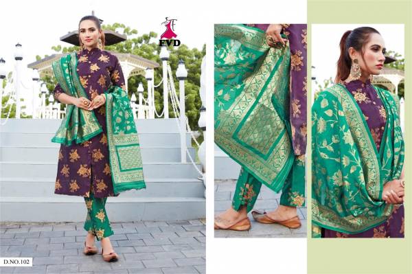 FVD Jannat Vol 1 Latest Designer Festive Wear Banarasi Jacquard Ready Made Salwar Suit Collection 