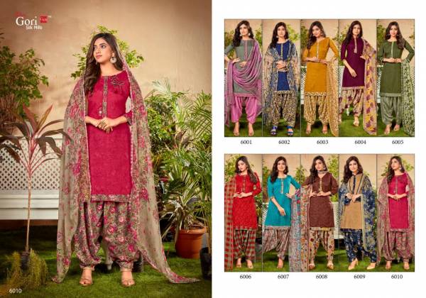 Gori Ekta Vol 6 Latest Regular Wear Printed Cotton With Beautiful Gala Tie Dress Material Collection 