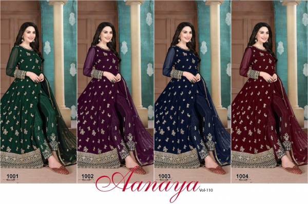 Aanaya Vol 110 Latest Designer Wedding Wear Full Long Gher Gown Style Salwar Suit Collection 