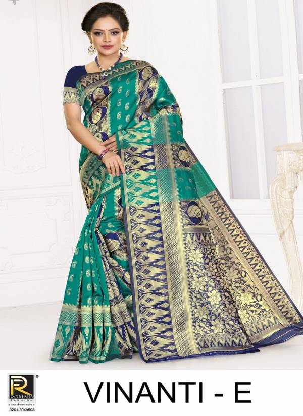 Ronisha Vinanti Latest Designer Festive Wear Silk Saree Collection 