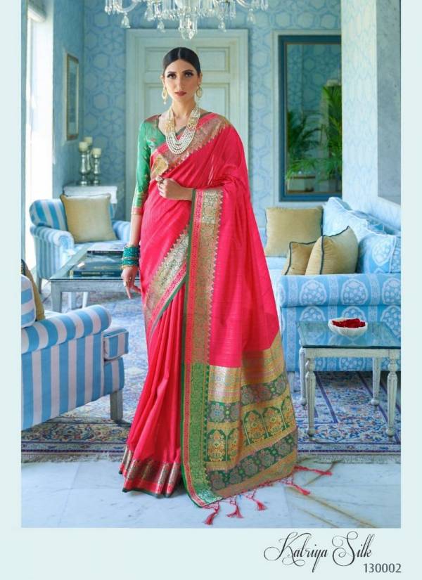 RajTex Katriya Silk Pure Silk Weaving Work Designer and Party Wear Saree Collections