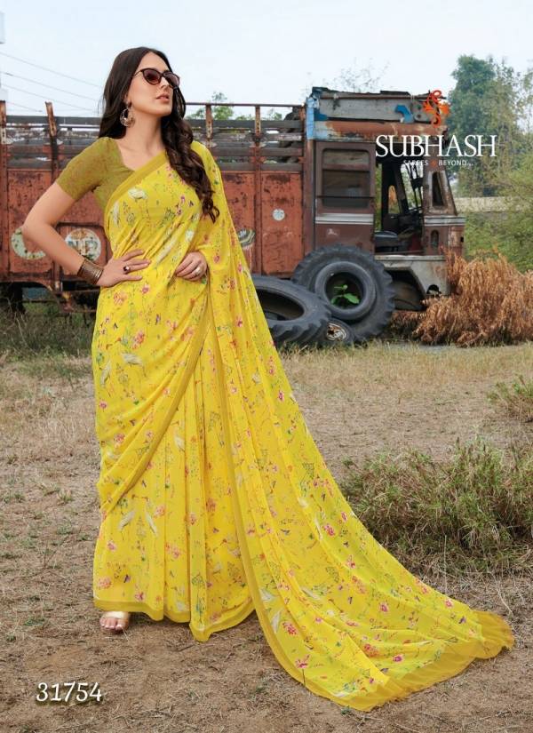Subhash Saree Gardenia vol 8 Designer Floral Print All Over Work Georgette Daily Wear and office Wear Saree Collections