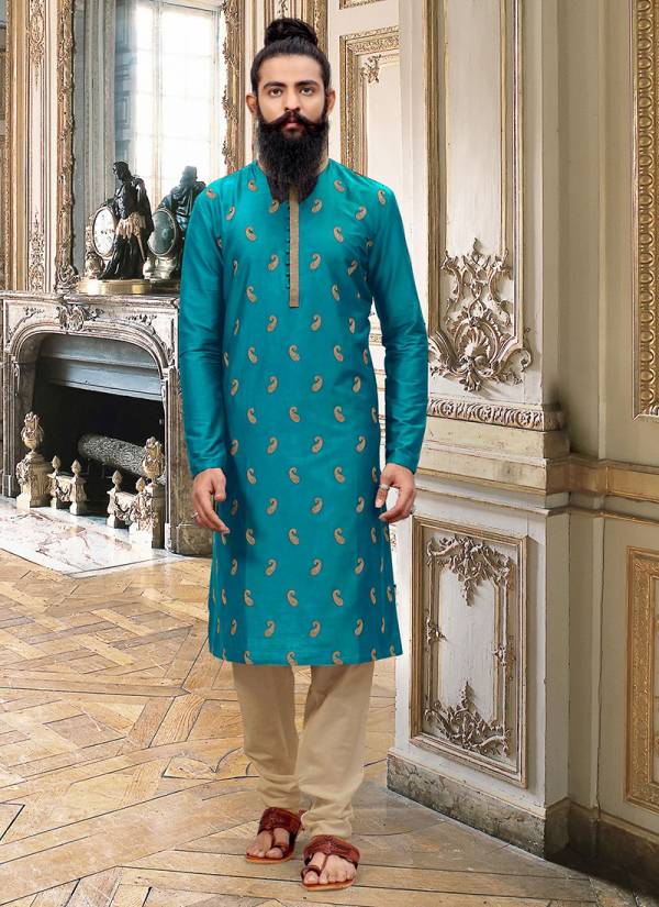 Designer Party Wear Silk Embroidery Work Kurta Pajama in Wholesale Collection