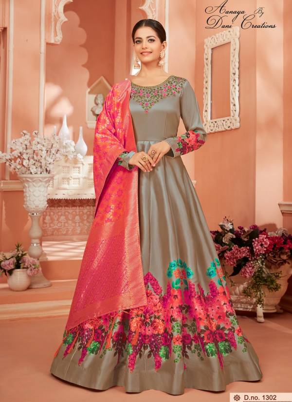 Aanaya Vol 113 Monga Satin Silk with Jacquard Dupatta Heavy Designer Partywear Salwar Suit Collections