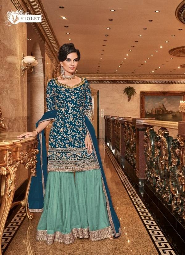 Swagat Designer Party wear Embroidered Sharara Suit Collection