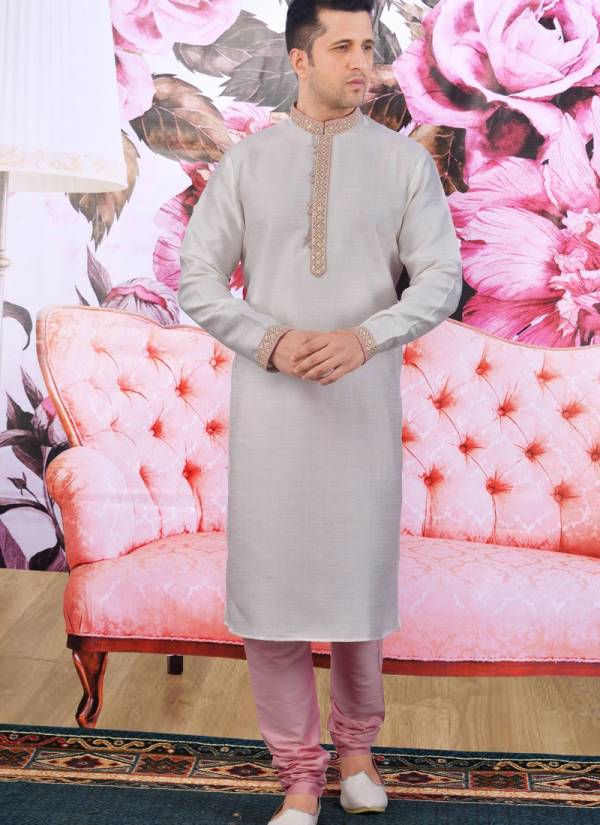 New Designer Printex and Embroidery Work Jacquard Banarasi Silk Eid Special Kurta Pajama Collections 