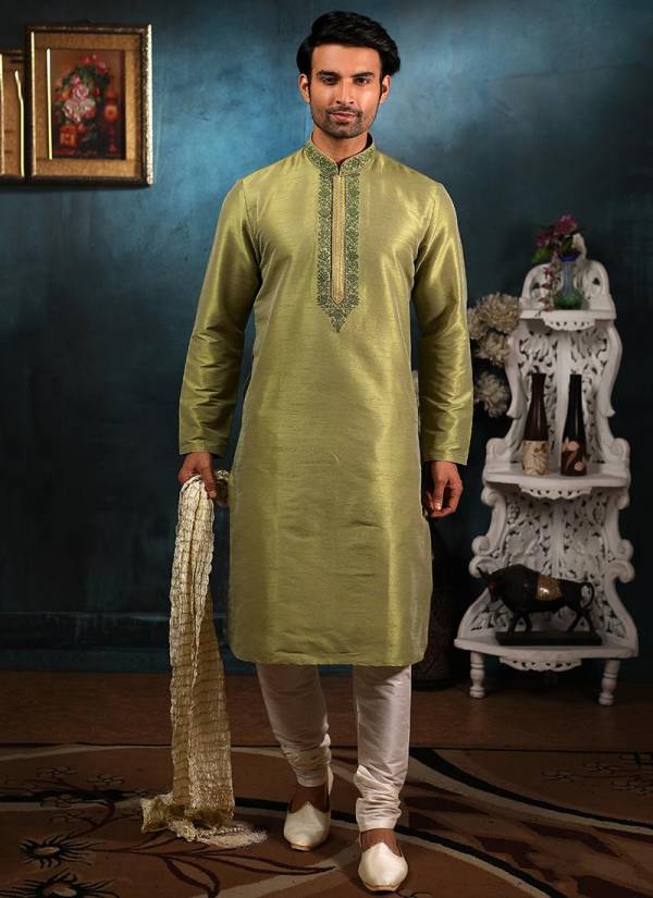 Designer  Wedding and Party Wear Banarasi Silk Embroidery and Handwork Kurta Pajama in Wholesale Collection