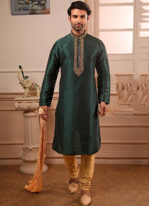 Designer Party wear Traditional New Banarasi Silk Embroidery and Handwork Kurta Pajama in Wholesale Collection