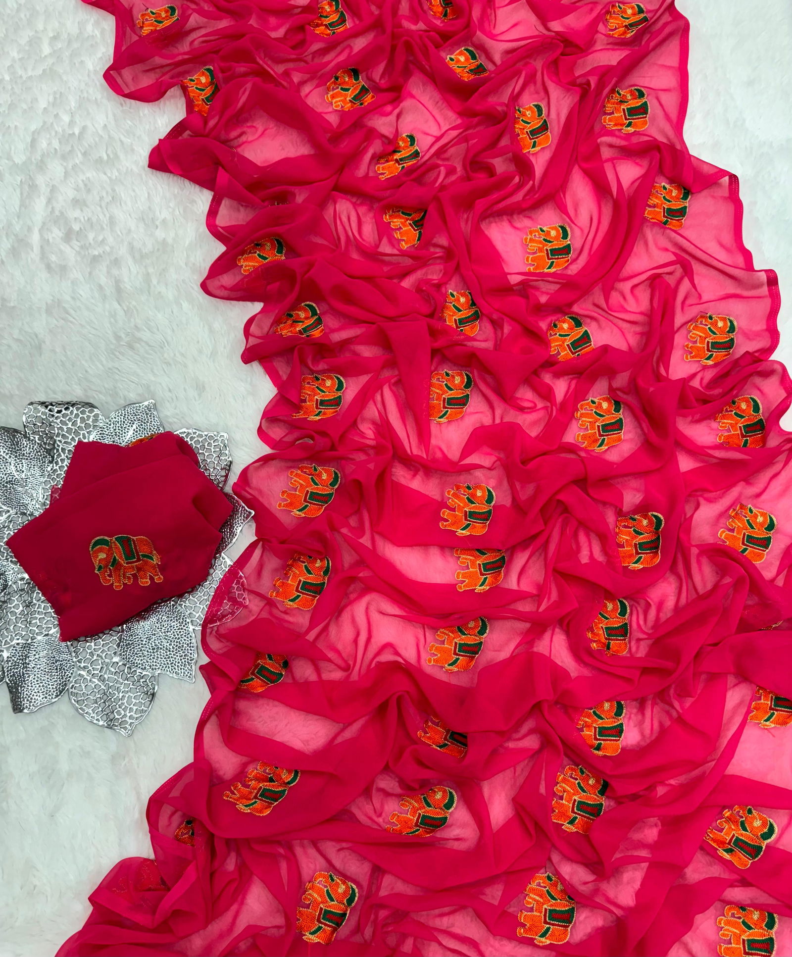 Vivera Navratri Special Elephant Gamthi Saree Wholesalers In Delhi