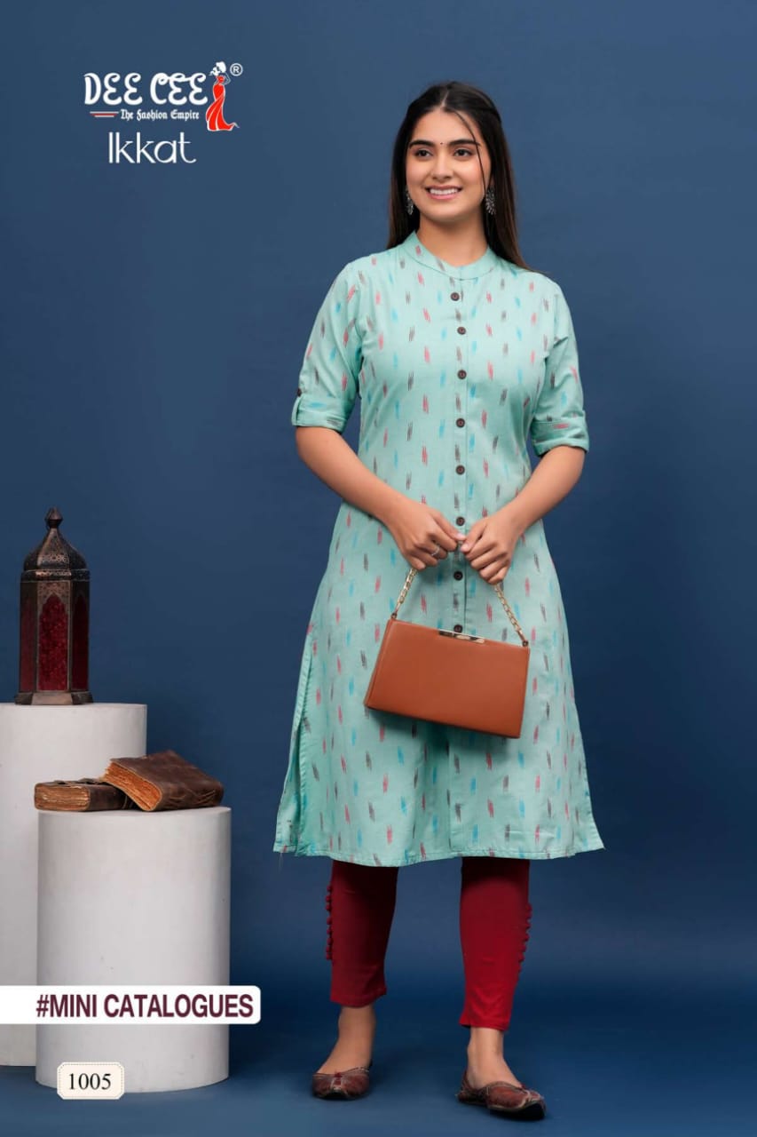 Ikkat By Dee Cee Cotton Ladies Kurti Wholesale Market in Surat