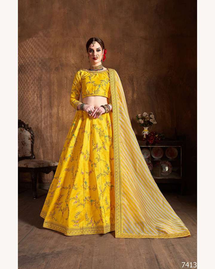 Latest Designer Wedding Wear Heavy Embroidery Work Lehenga Choli 