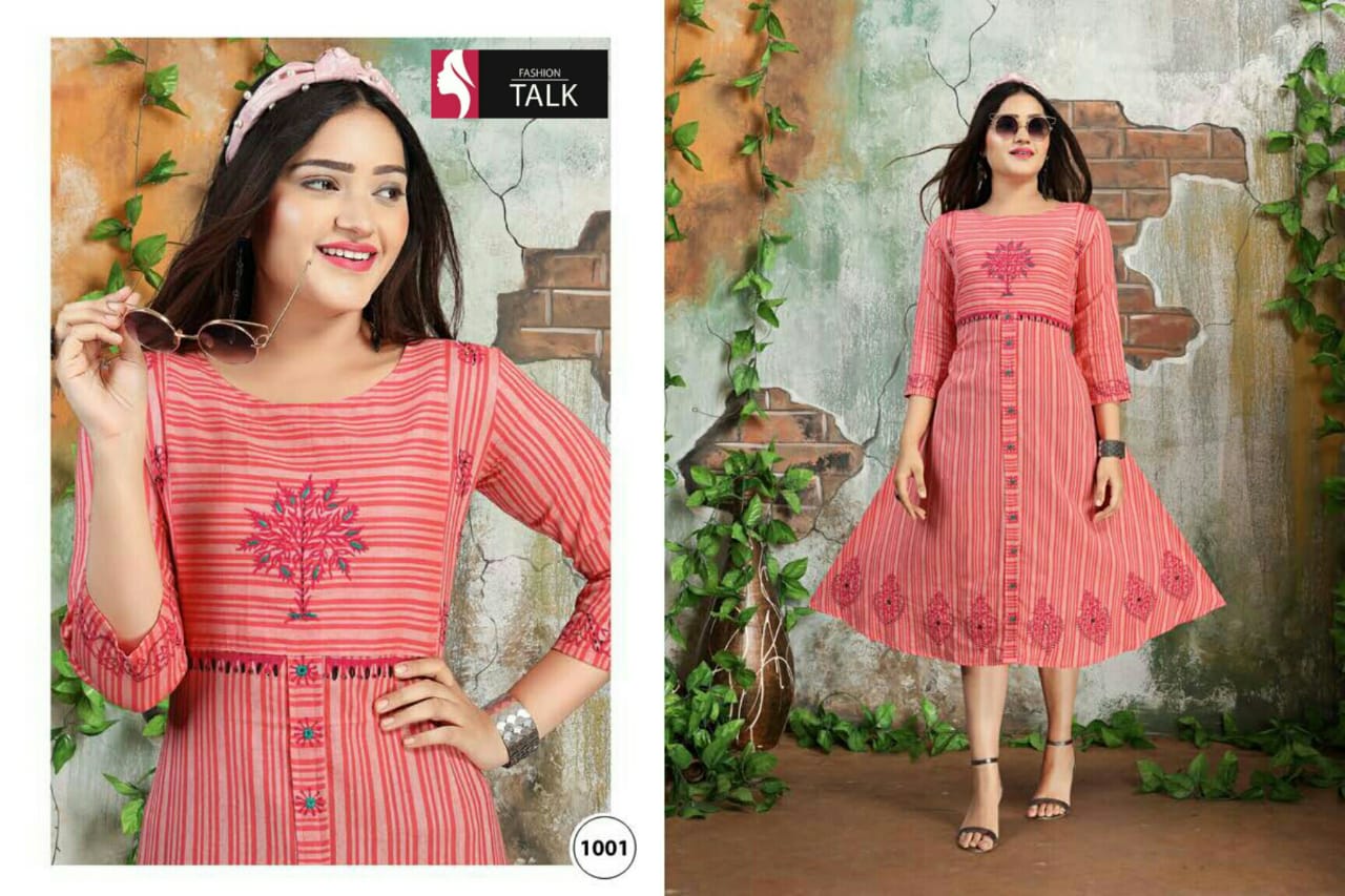 Ft Bingo Rayon Latest Fancy Regular Casual Wear Handwork Heavy Rayon Designer Kurtis Collection
