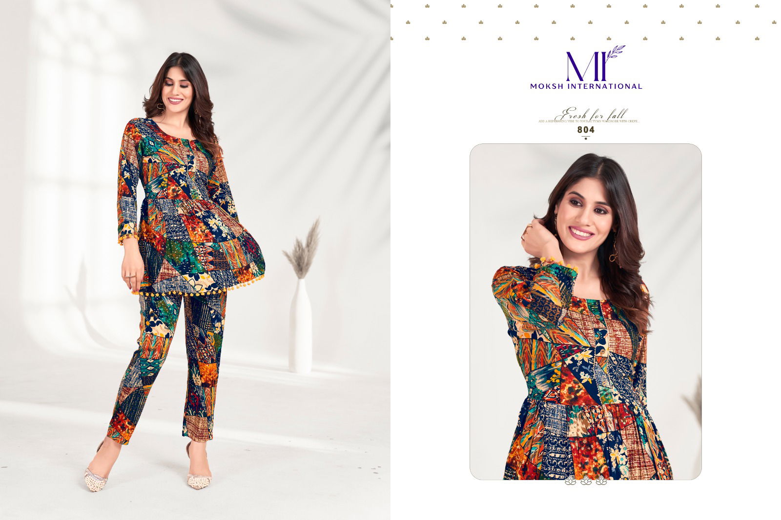 Milky Vol 1 By Moksh Printed Cord Set Western Catalog