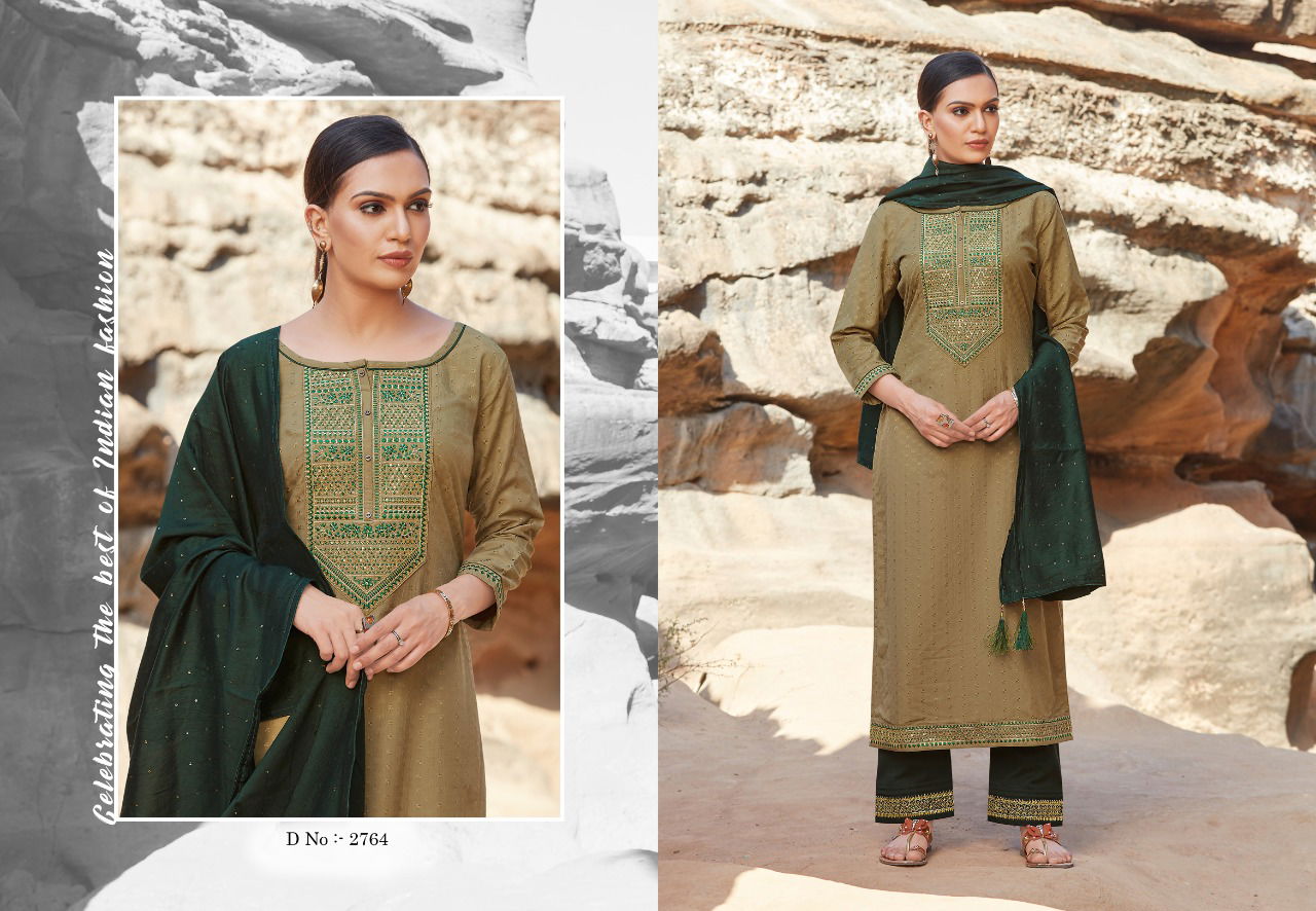 RANGOON GAZAL Latest fancy Festive Wear Silk Weaving Butti and Sequence Work Heavy Salwar Suit Collection