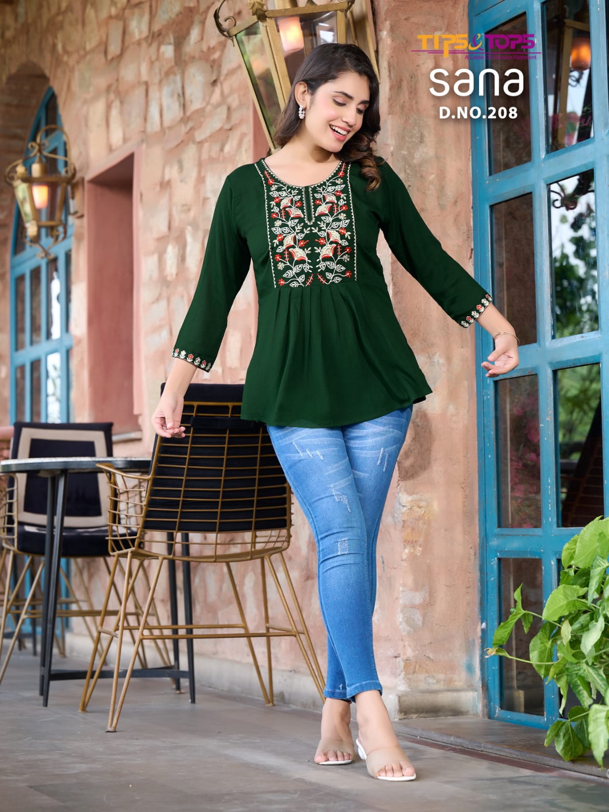 Sana Vol 2 By Tips Tops Rayon Short Ladies Top Catalog