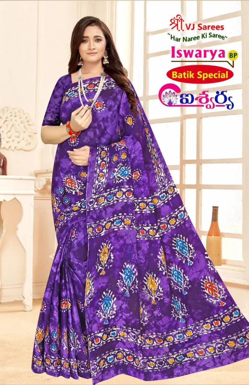Iswarya Batik Speical Vol 01 By Vj Cotton Printed Saree Wholesale Market In Surat With Price