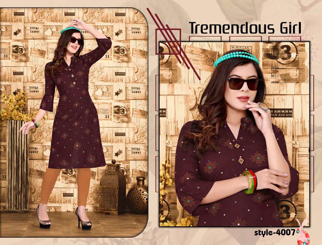 Heaven 4 Casual Regular Wear Rayon Printed Kurti Collection
