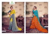 Jadu By Sanskar Georgette Weaving Pettern Sequence Mirror Embroidery Work Saree Wholesale In India